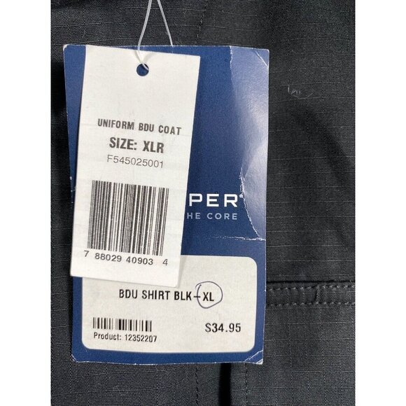 Men’s Black Utility Military Jacket – Tactical Cargo Style – Size XLR - Picture 3 of 14